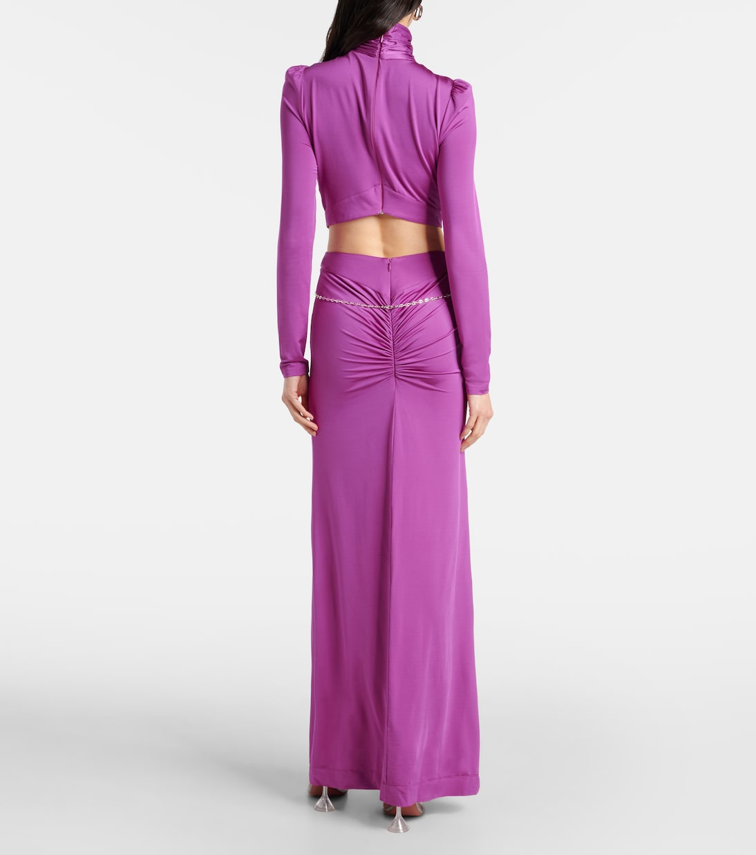 Cutout crystal-embellished jersey gown | Rabanne