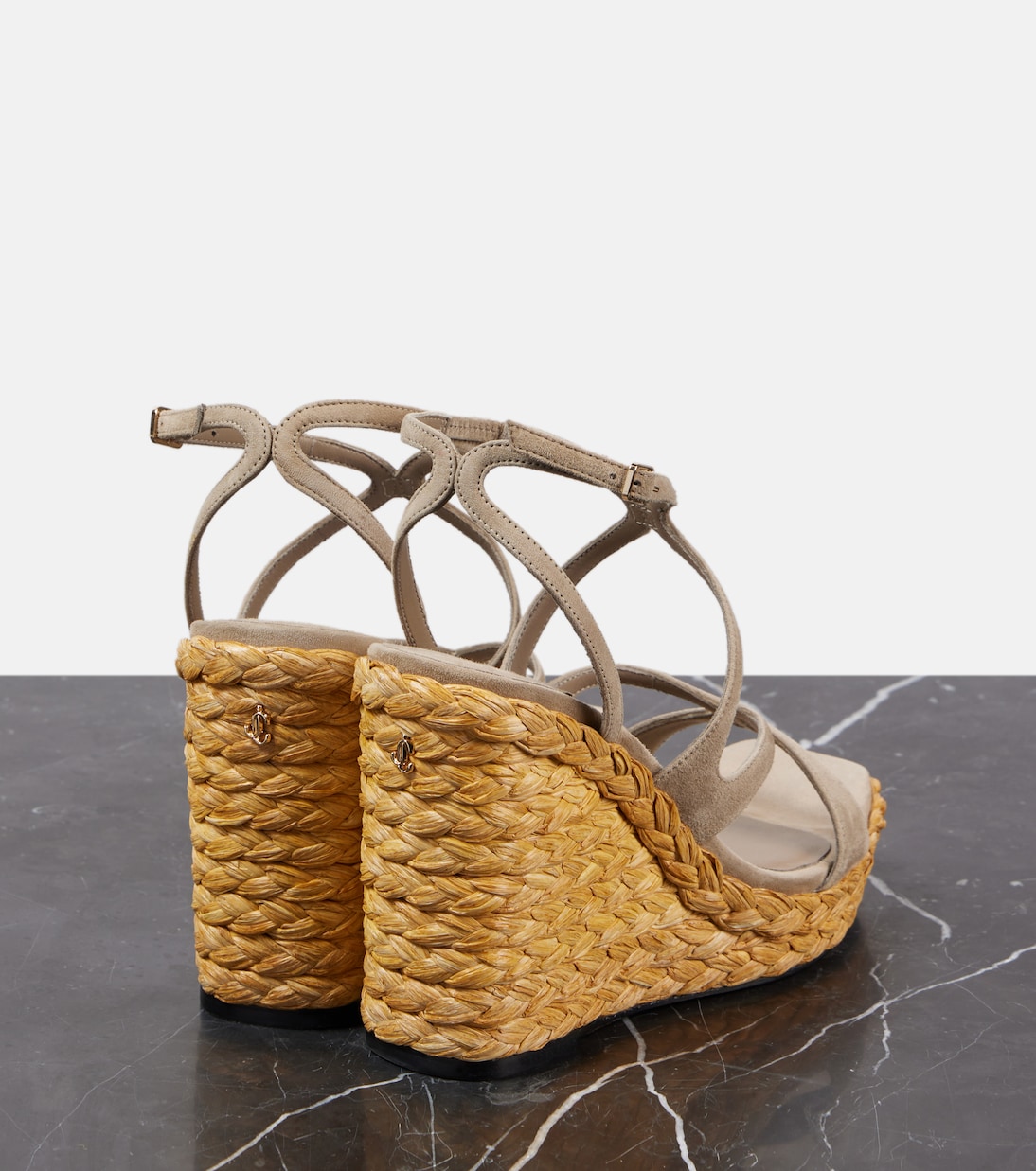 Sandali espadrillas Ayla 110 in suede con zeppa | Jimmy Choo