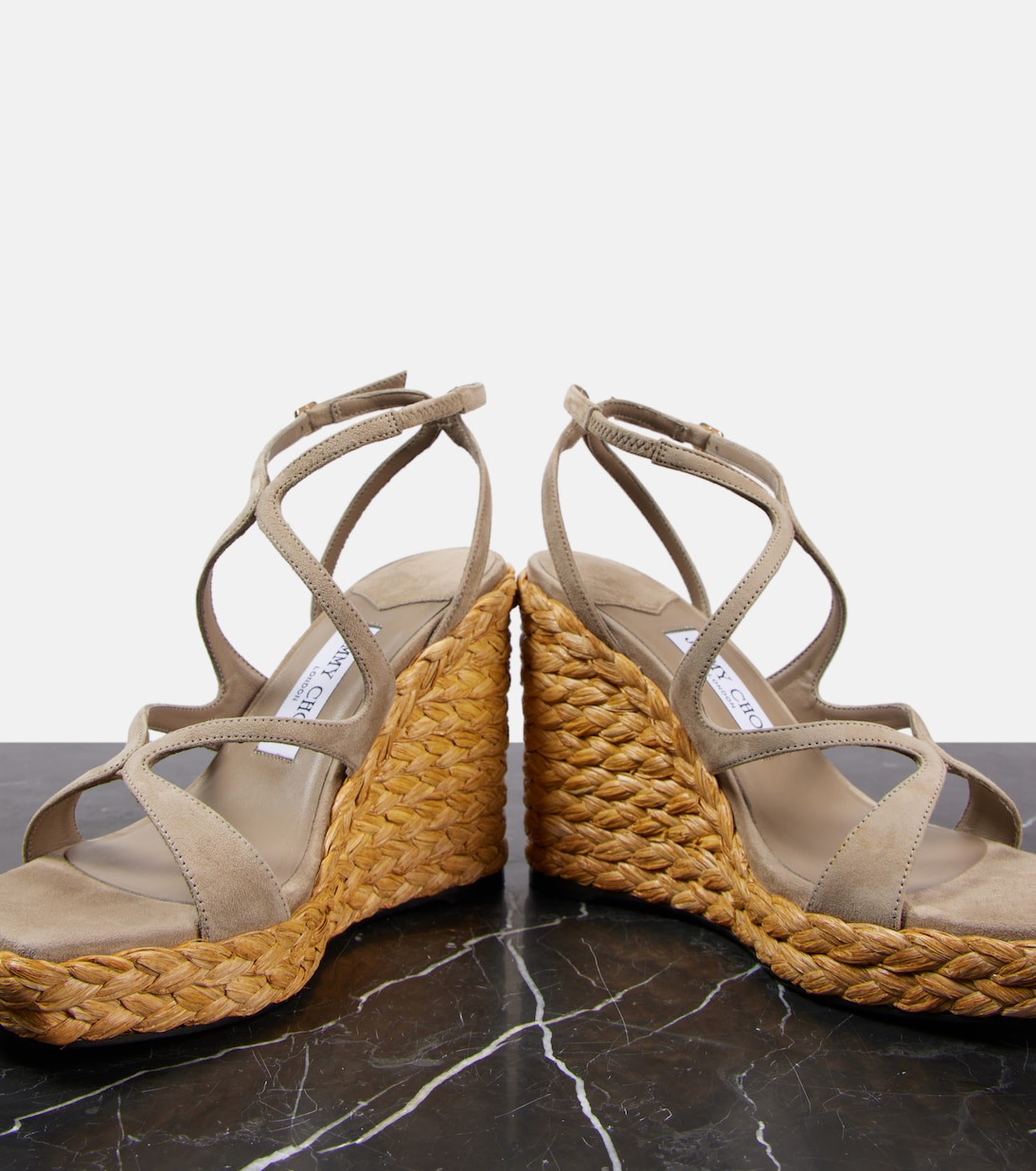 Sandali espadrillas Ayla 110 in suede con zeppa | Jimmy Choo