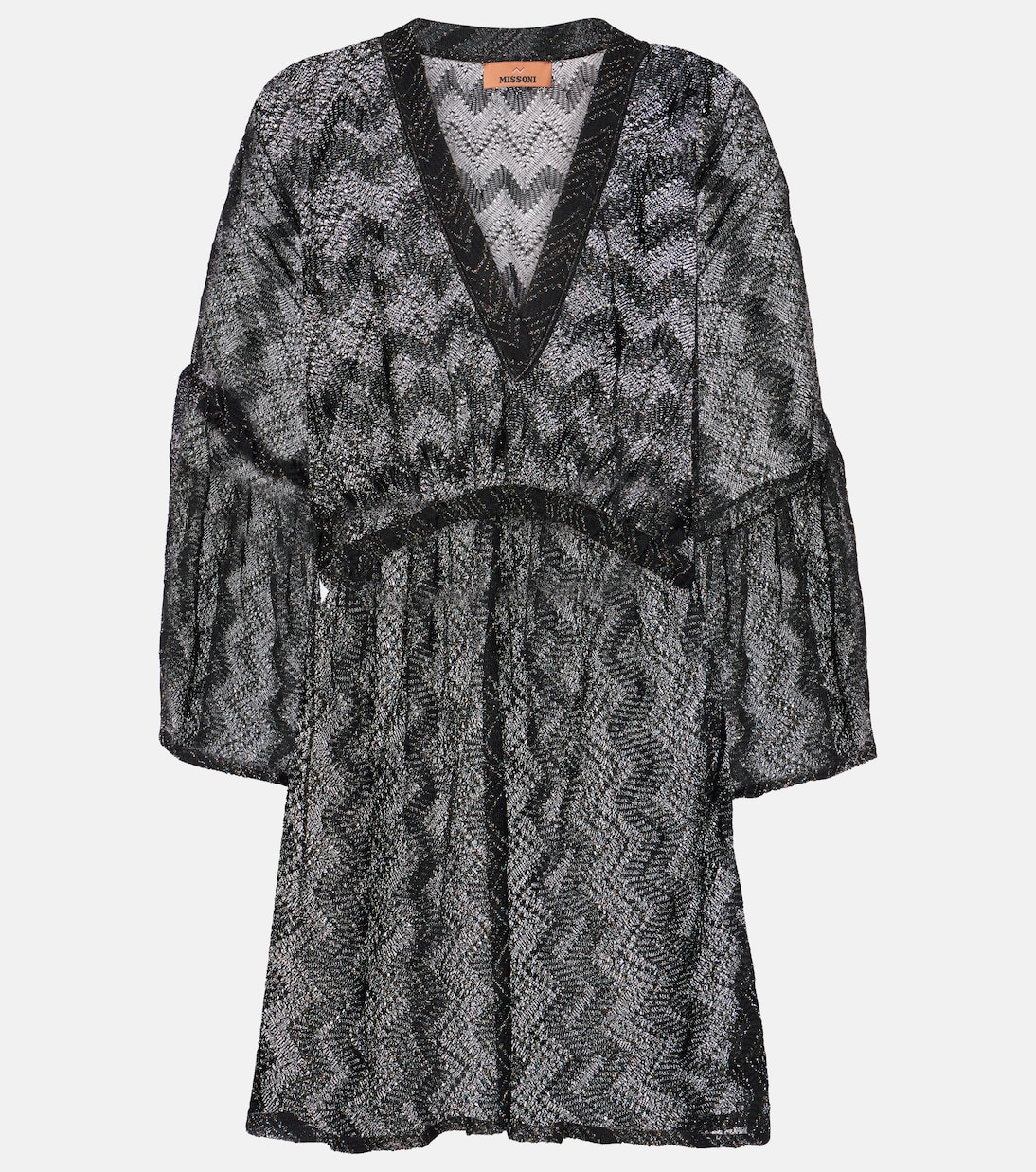 Vestido de playa de lamé en zigzag | Missoni