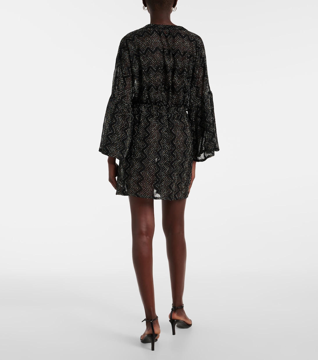 Vestido de playa de lamé en zigzag | Missoni