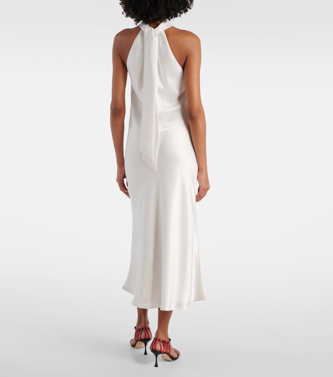 Vestido midi de novia Sienna de satén | Galvan