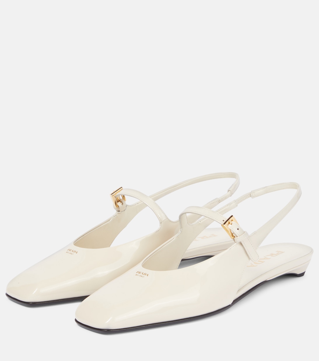 Ballerine slingback in vernice | Prada