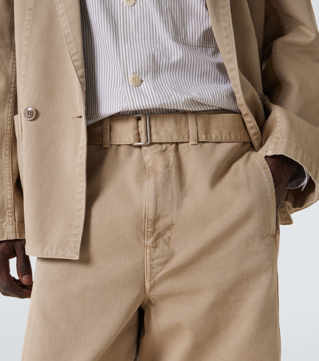 Twisted denim shorts | Lemaire