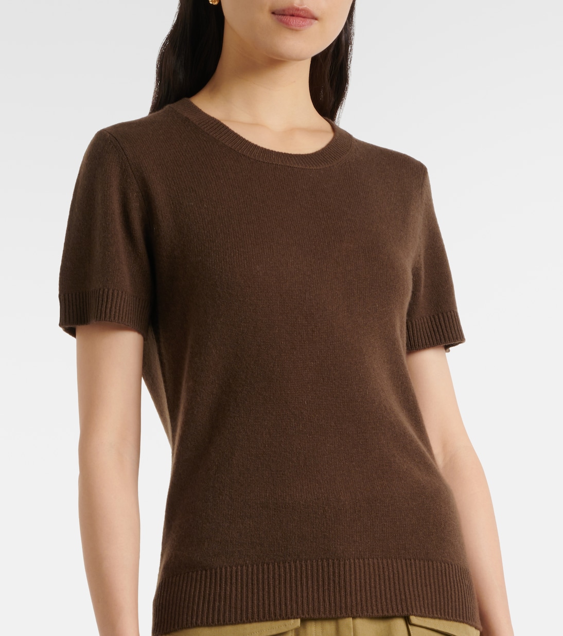 T-shirt in maglia di cashmere | Jardin des Orangers
