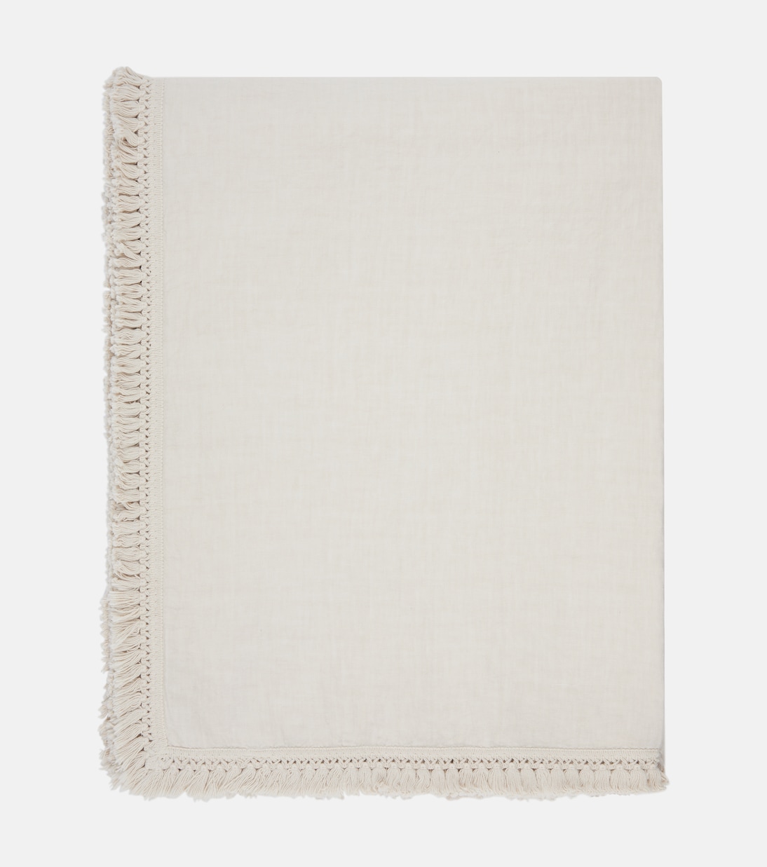 Fringed Medium linen tablecloth | Once Milano