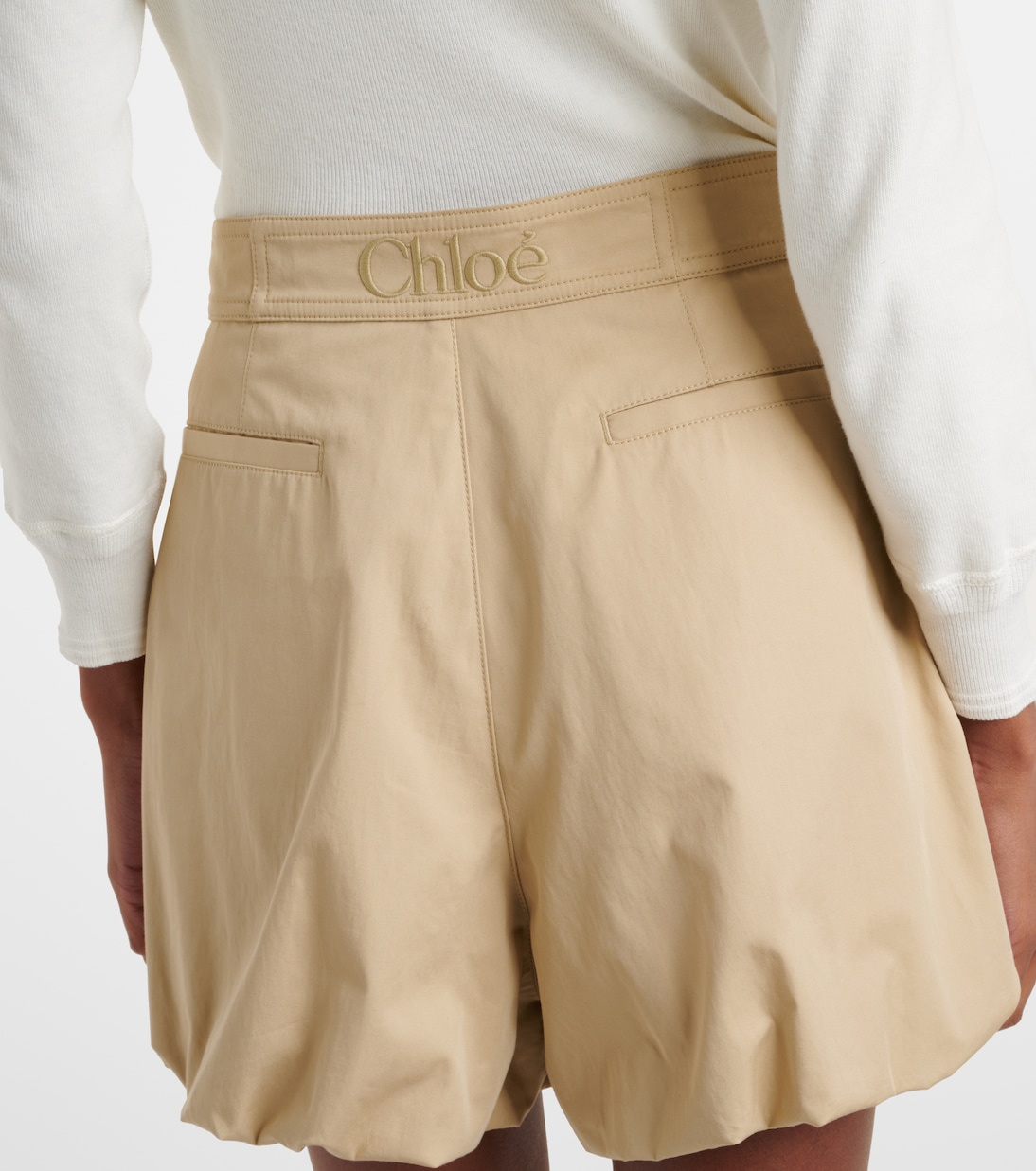 Shorts de gabardina de algodón | Chloé
