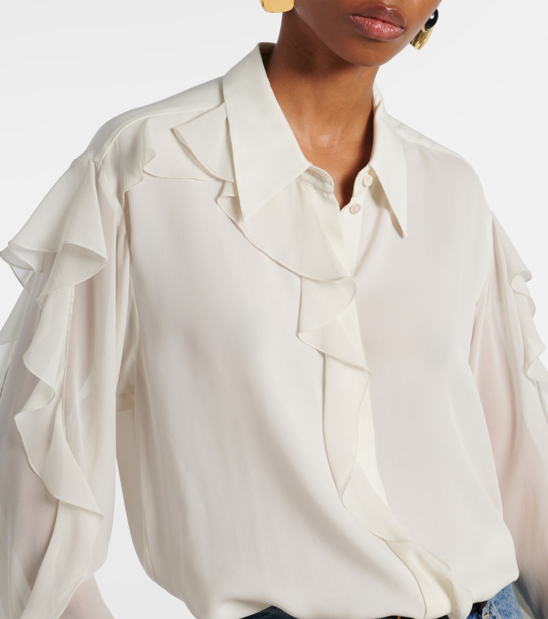 Camicia in seta con volant | Dorothee Schumacher