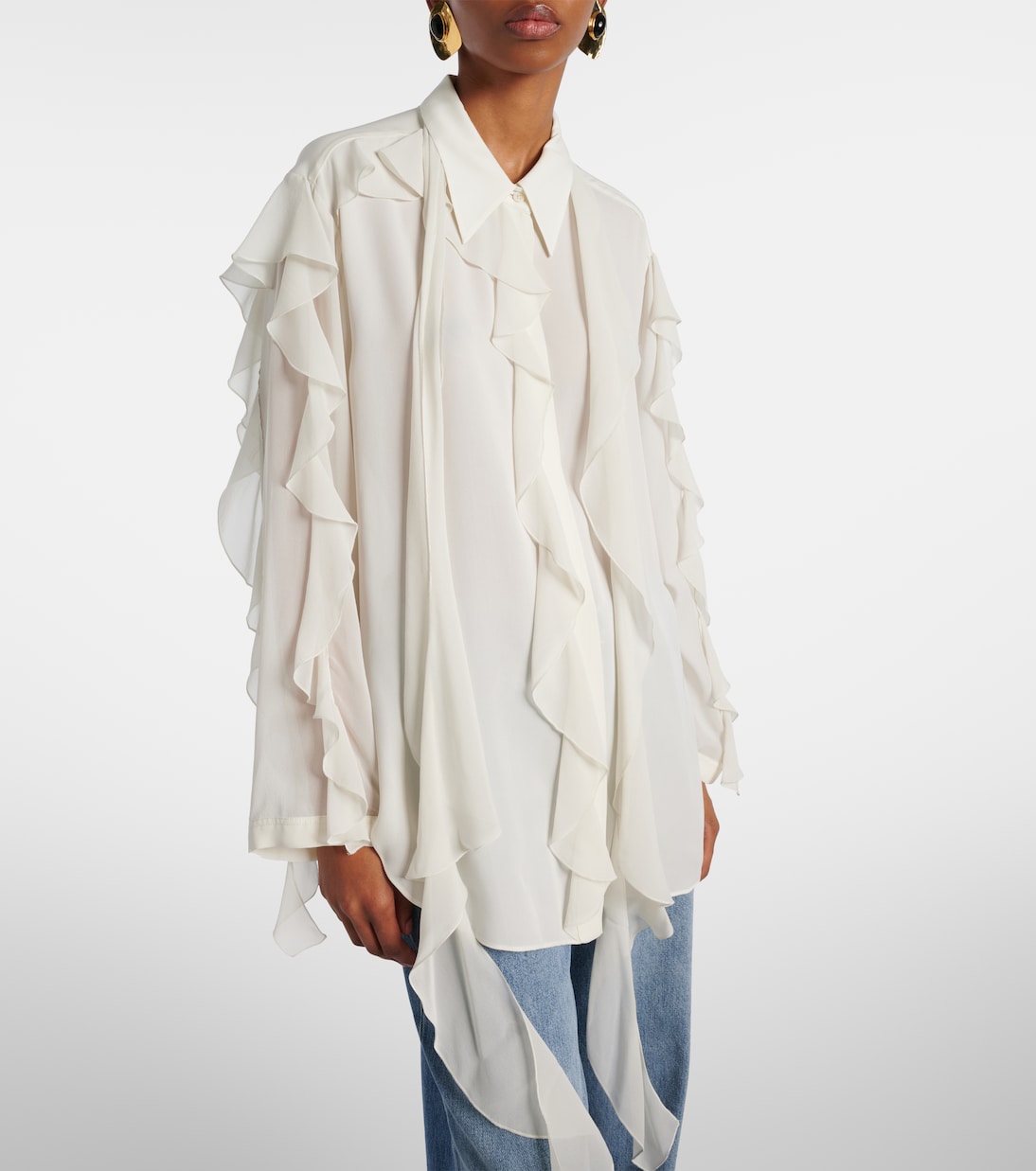 Camicia in seta con volant | Dorothee Schumacher