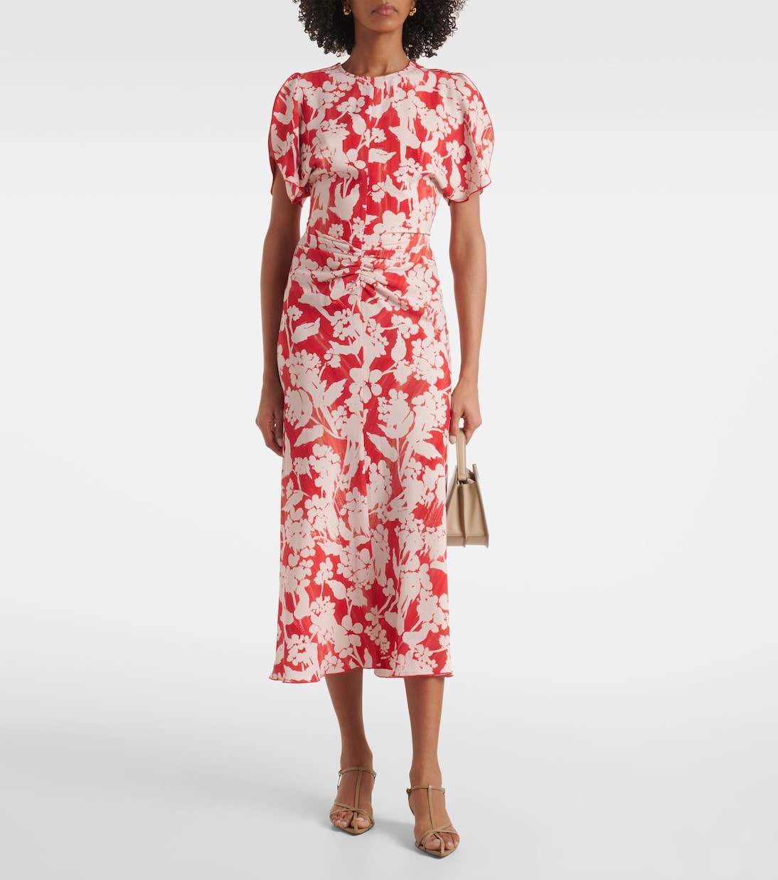 Abito midi con stampa floreale | Victoria Beckham