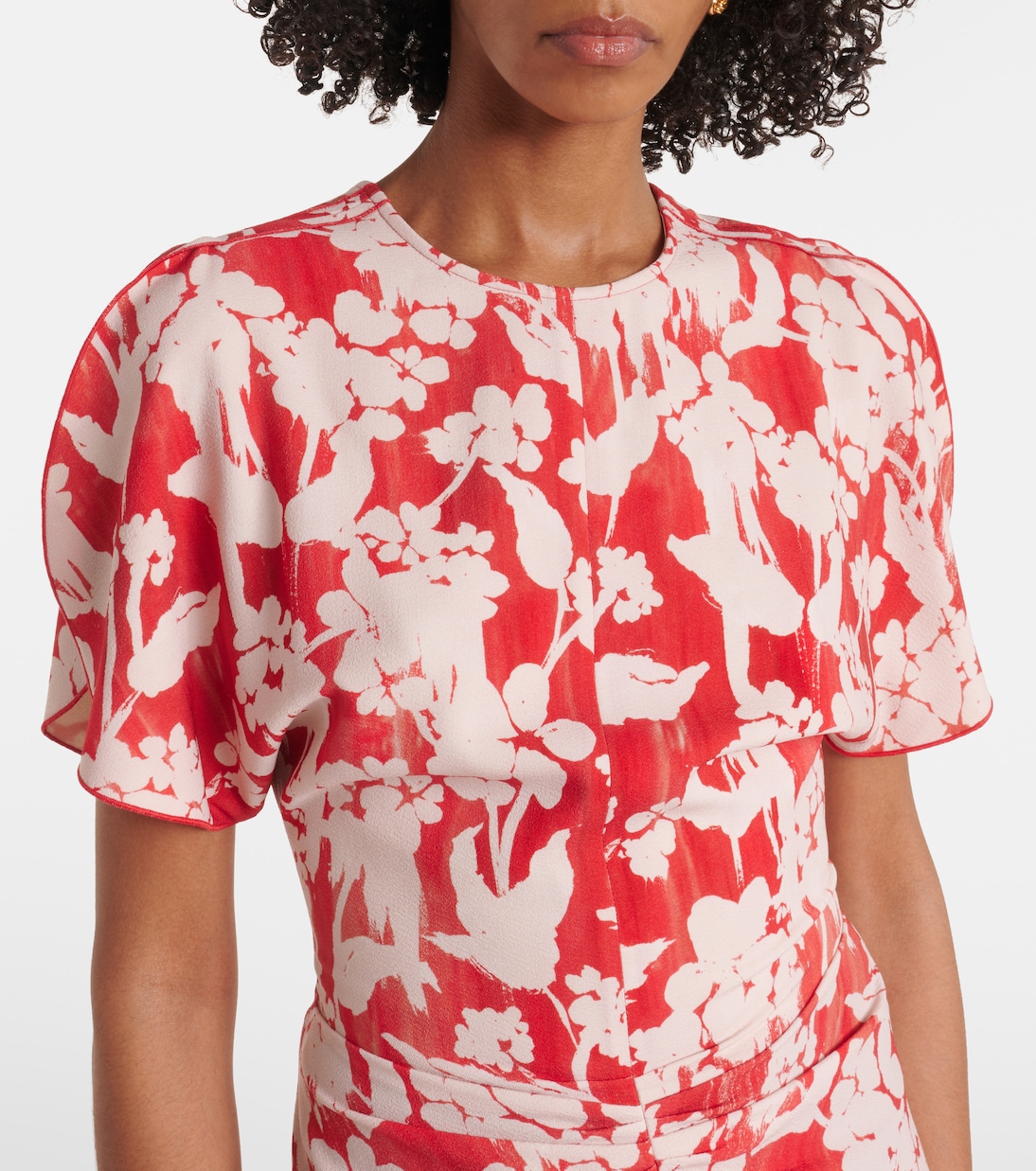 Abito midi con stampa floreale | Victoria Beckham