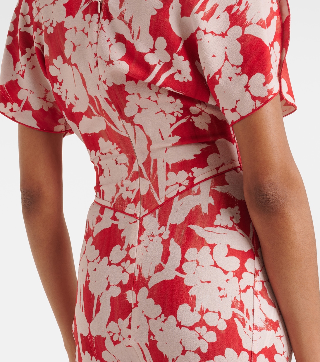 Abito midi con stampa floreale | Victoria Beckham