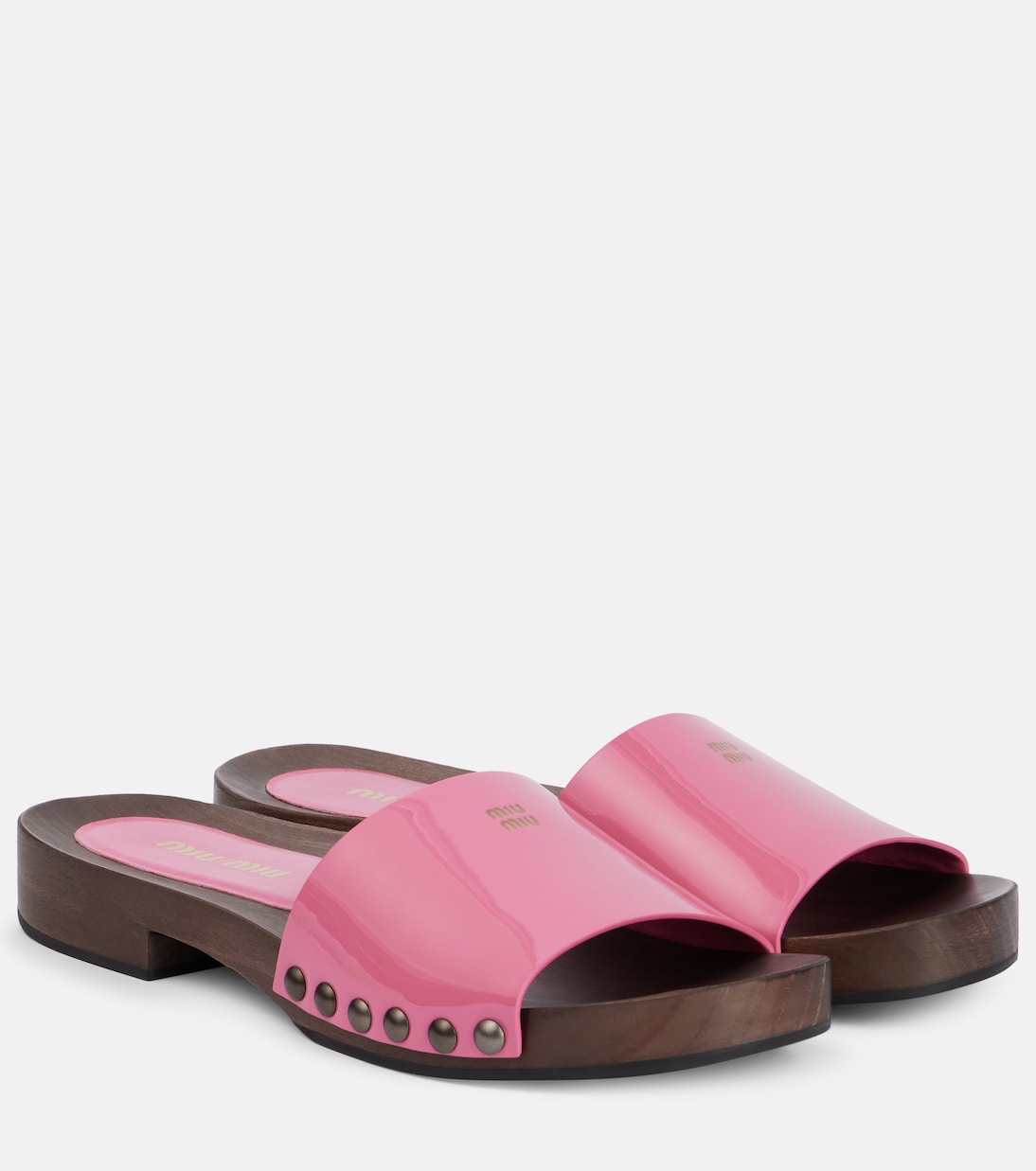 Patent leather clogs | Miu Miu