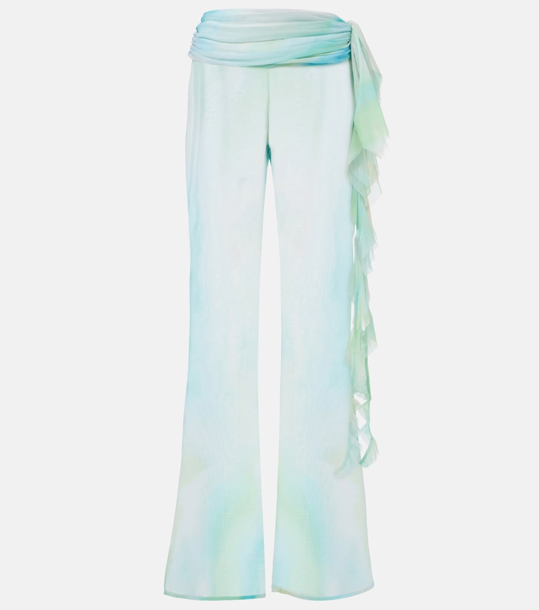 Pantaloni flared Shawn con volant | Bananhot