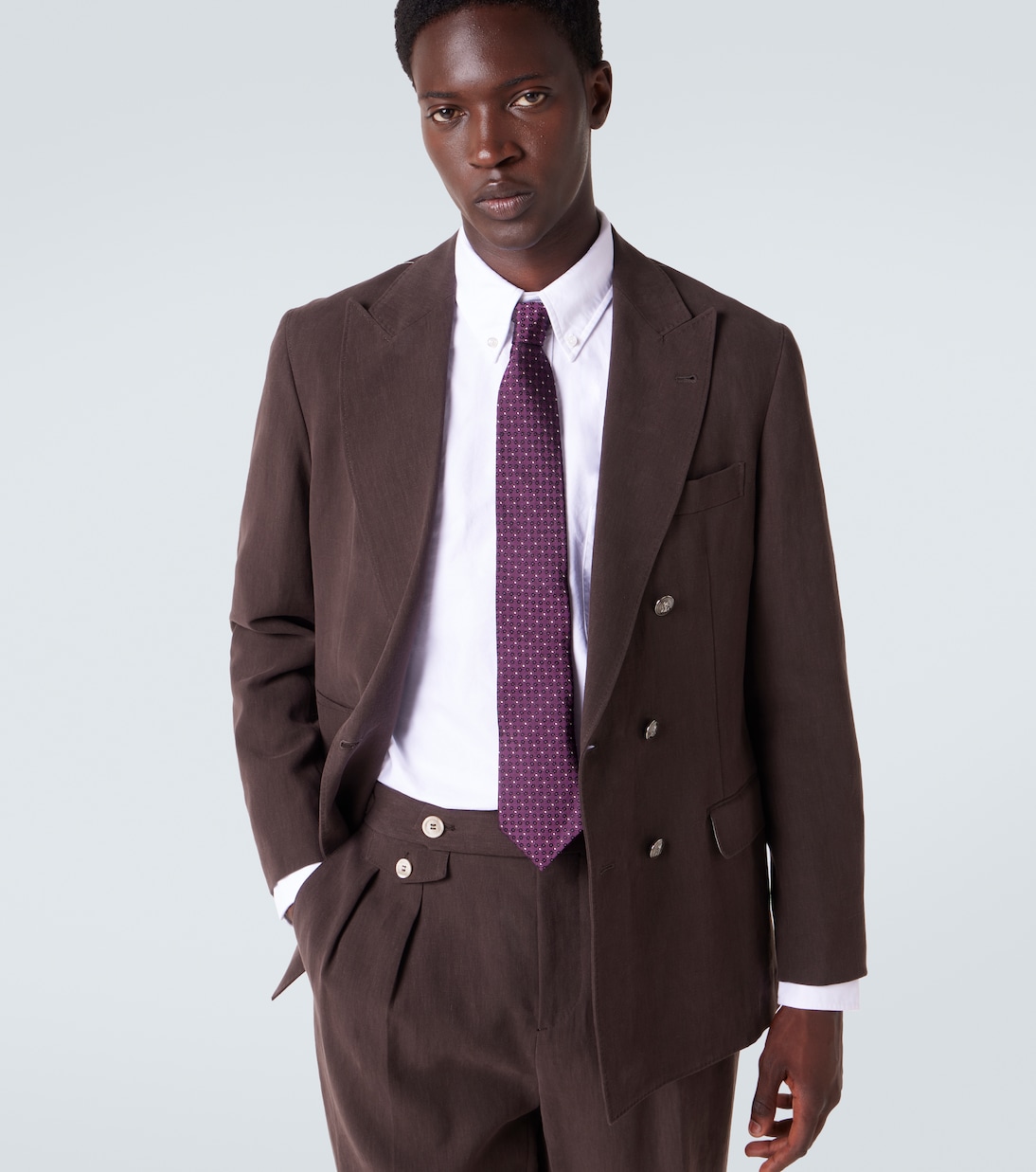 Cravatta in jacquard di seta | Brunello Cucinelli