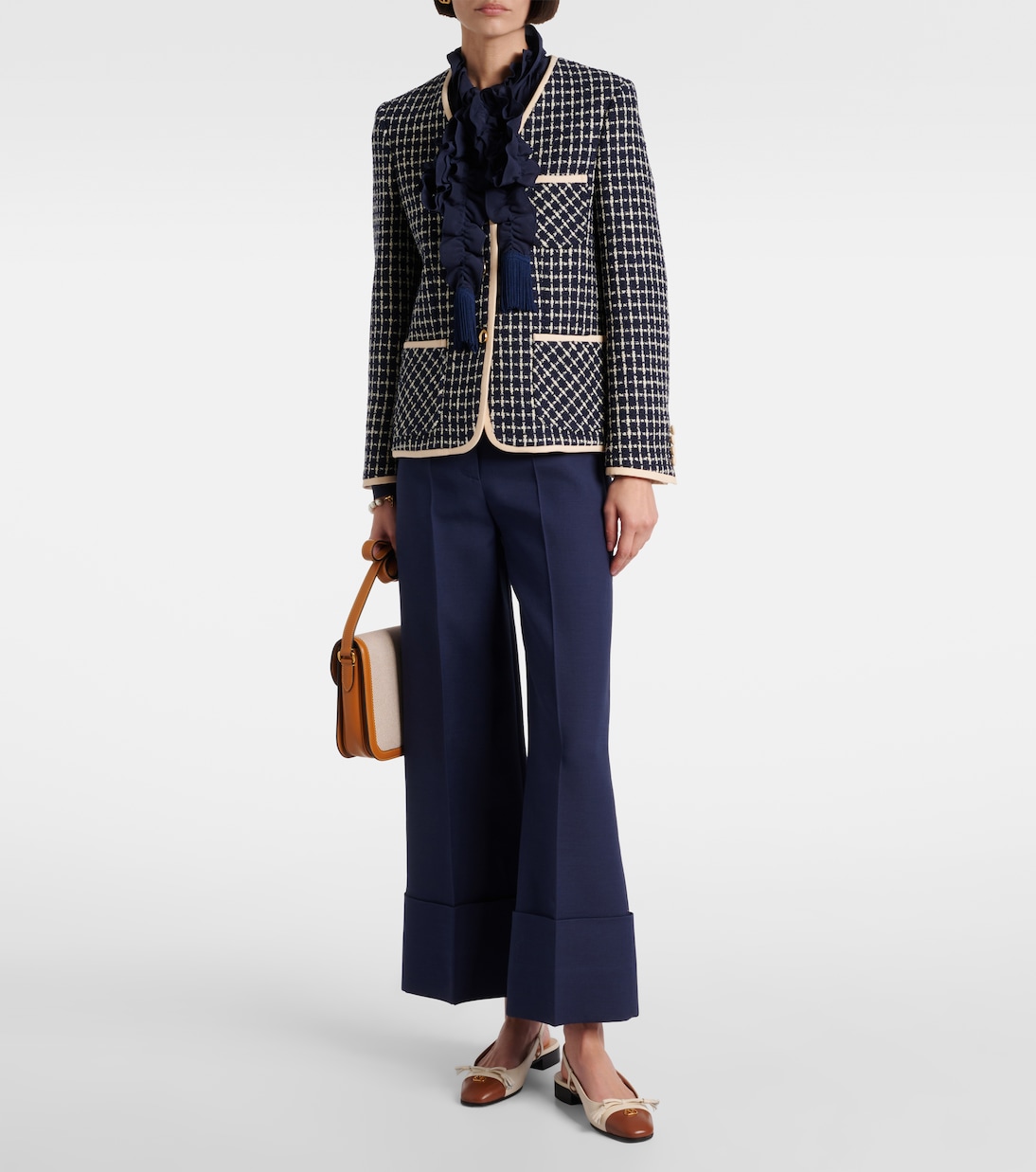 Chaqueta de bouclé en mezcla de lana y algodón | Valentino