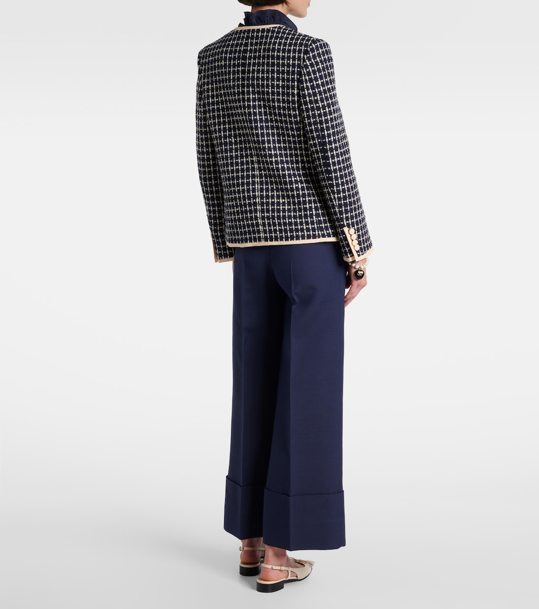 Chaqueta de bouclé en mezcla de lana y algodón | Valentino