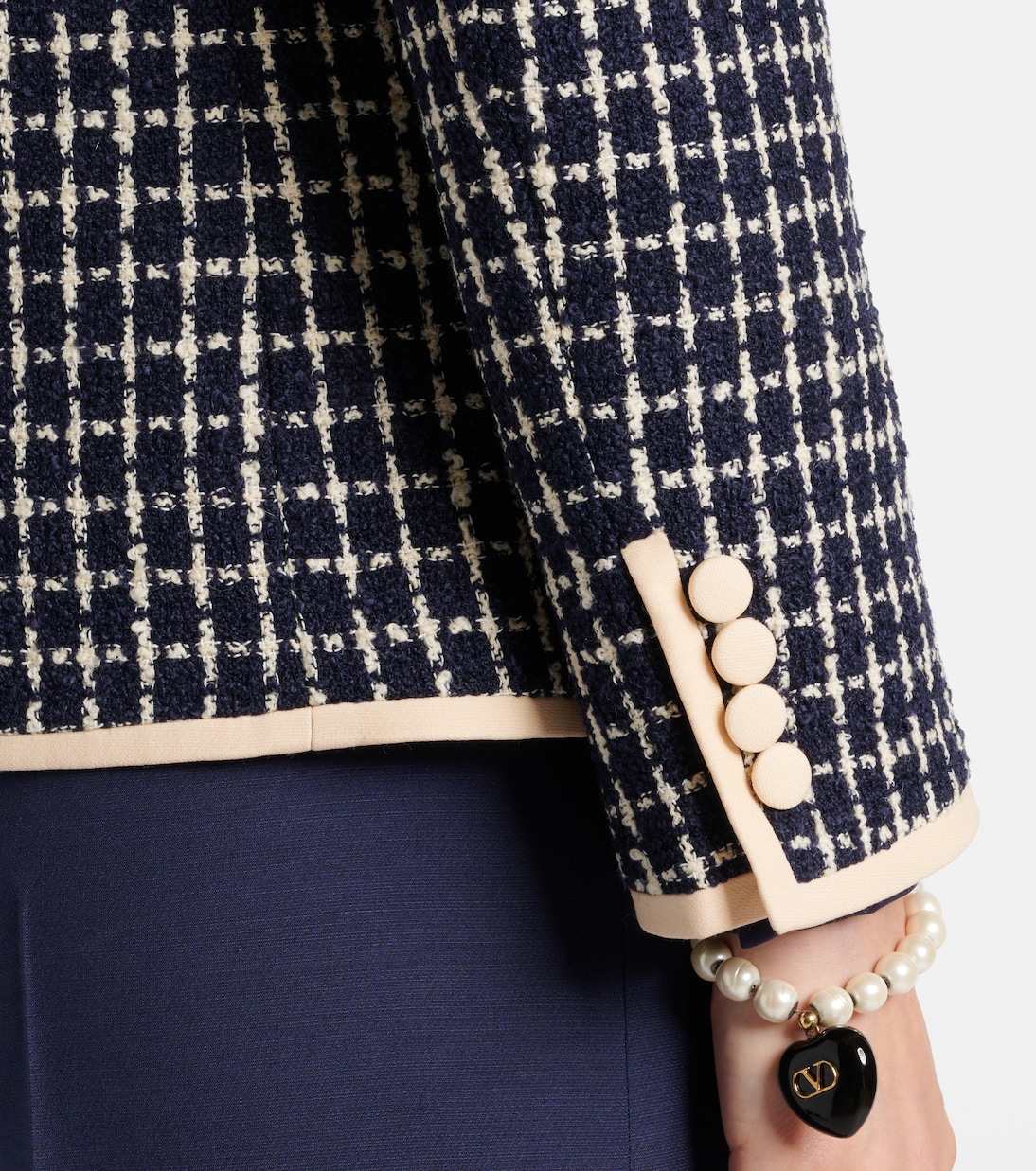 Chaqueta de bouclé en mezcla de lana y algodón | Valentino