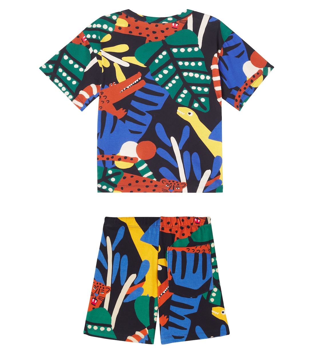 Printed cotton T-shirt and shorts set | Fábula