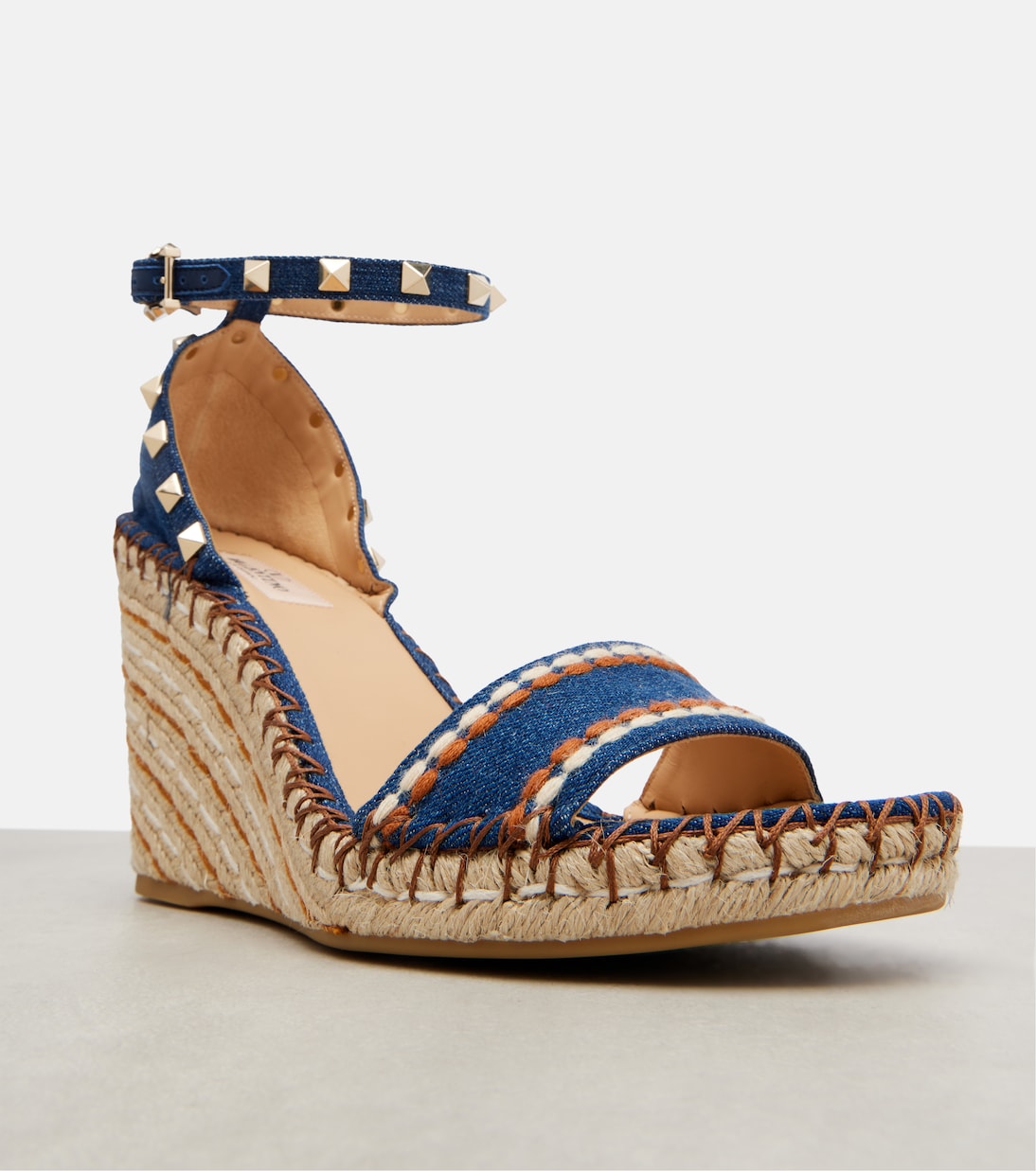 Rockstud Double 105 espadrille wedges  | Valentino Garavani