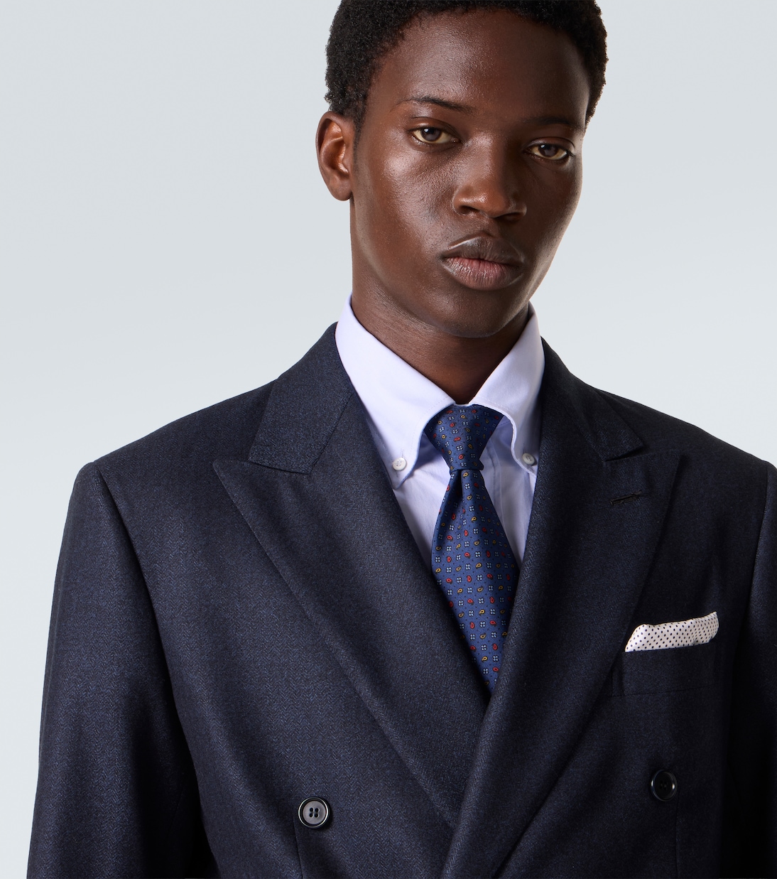 Bedruckte Krawatte aus Seidensatin | Rubinacci