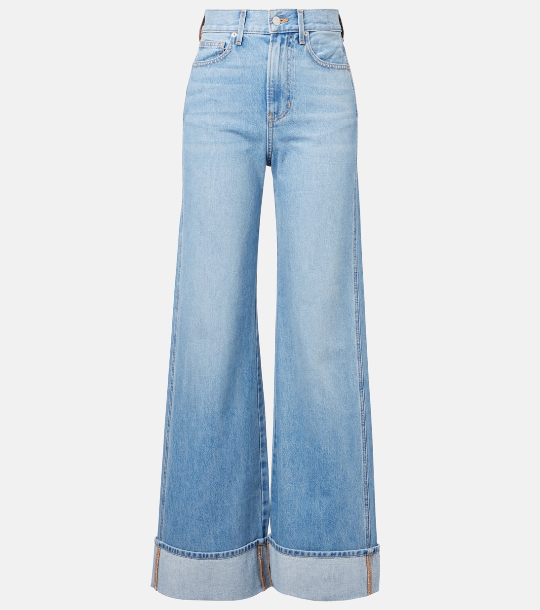 Jeans anchos de tiro alto | Veronica Beard