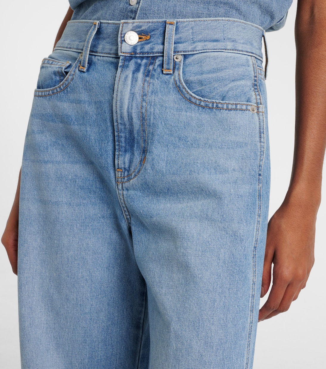 Jeans anchos de tiro alto | Veronica Beard