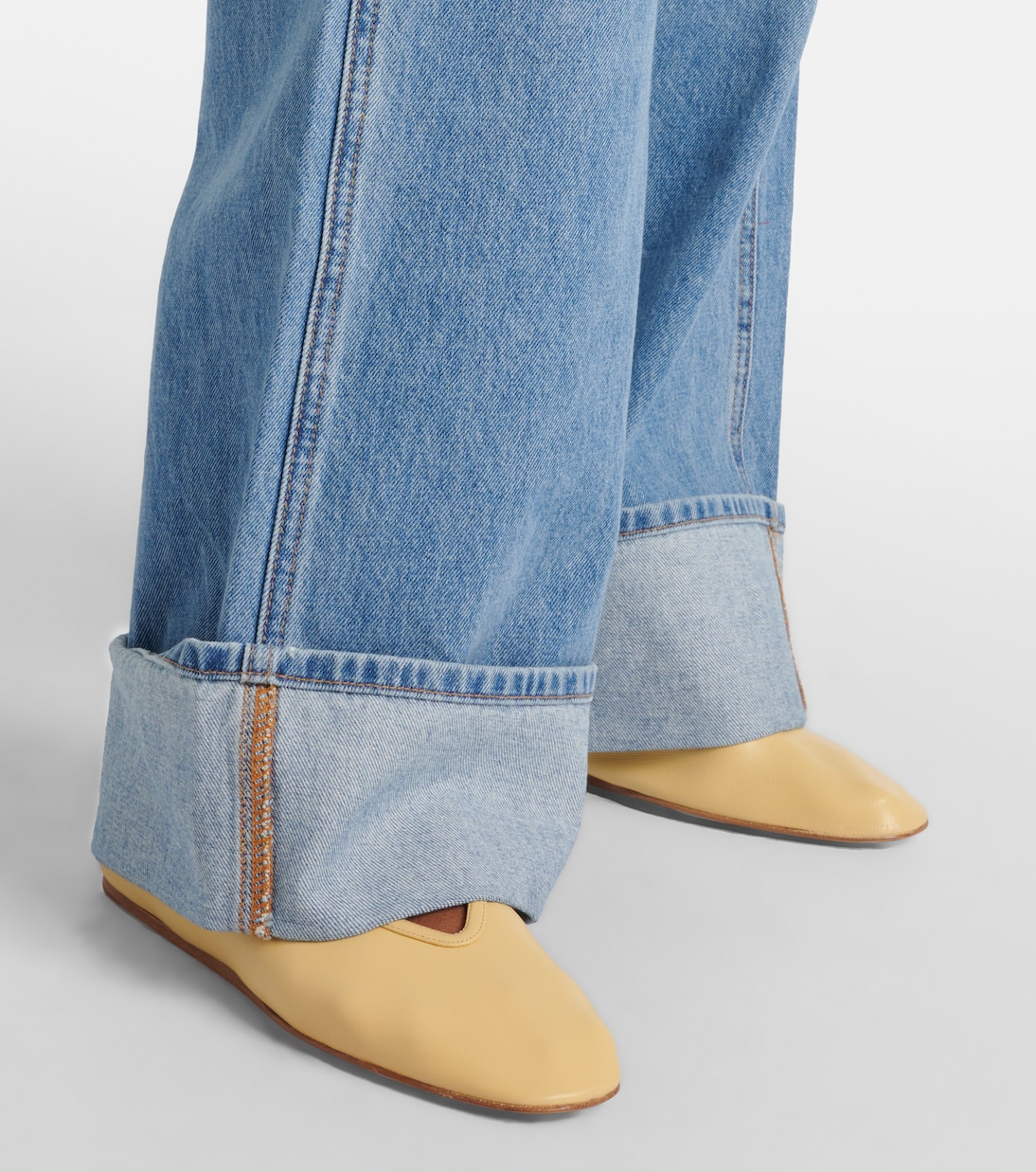 Jeans anchos de tiro alto | Veronica Beard
