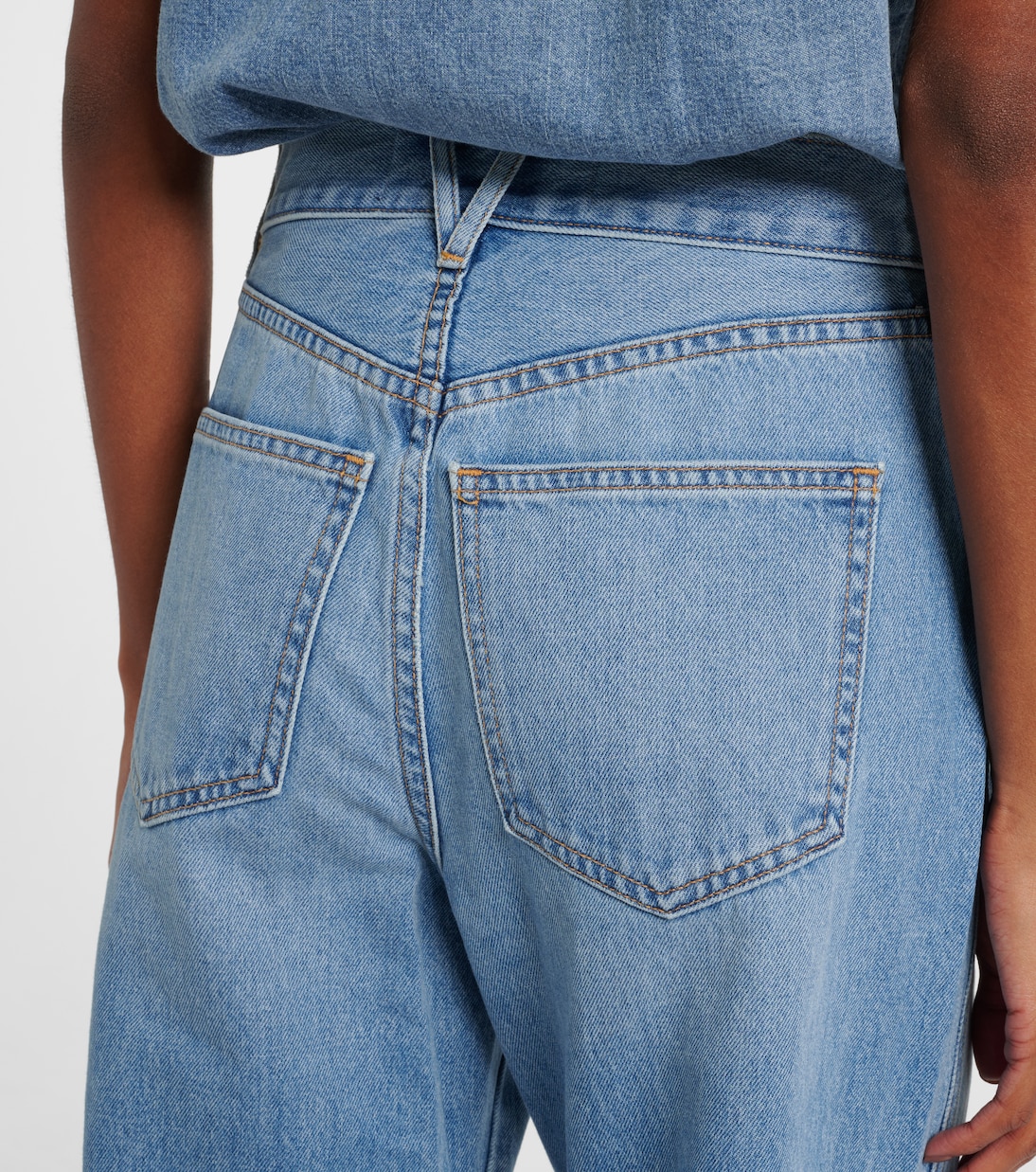 Jeans anchos de tiro alto | Veronica Beard