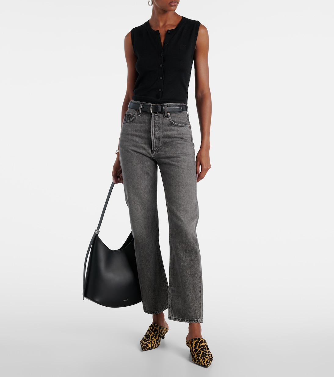 '90s cropped high-rise straight jeans | Agolde