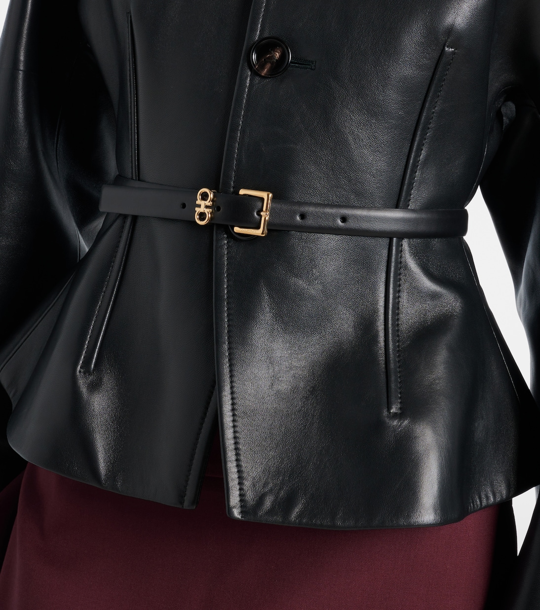 Gancini leather belt | Ferragamo