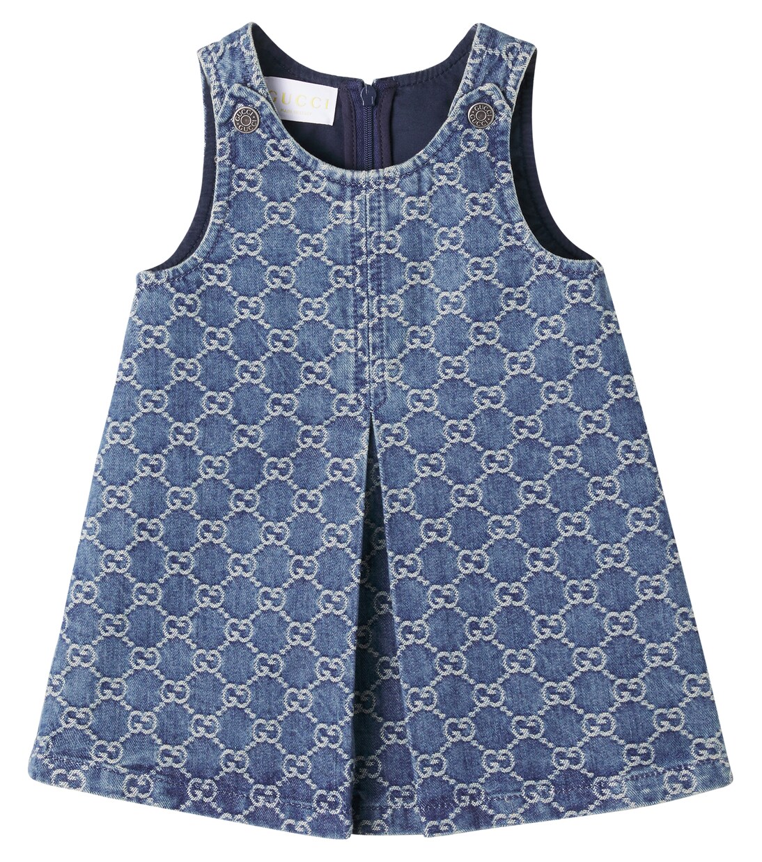 Bebé - vestido de denim con GG en jacquard | Gucci Kids