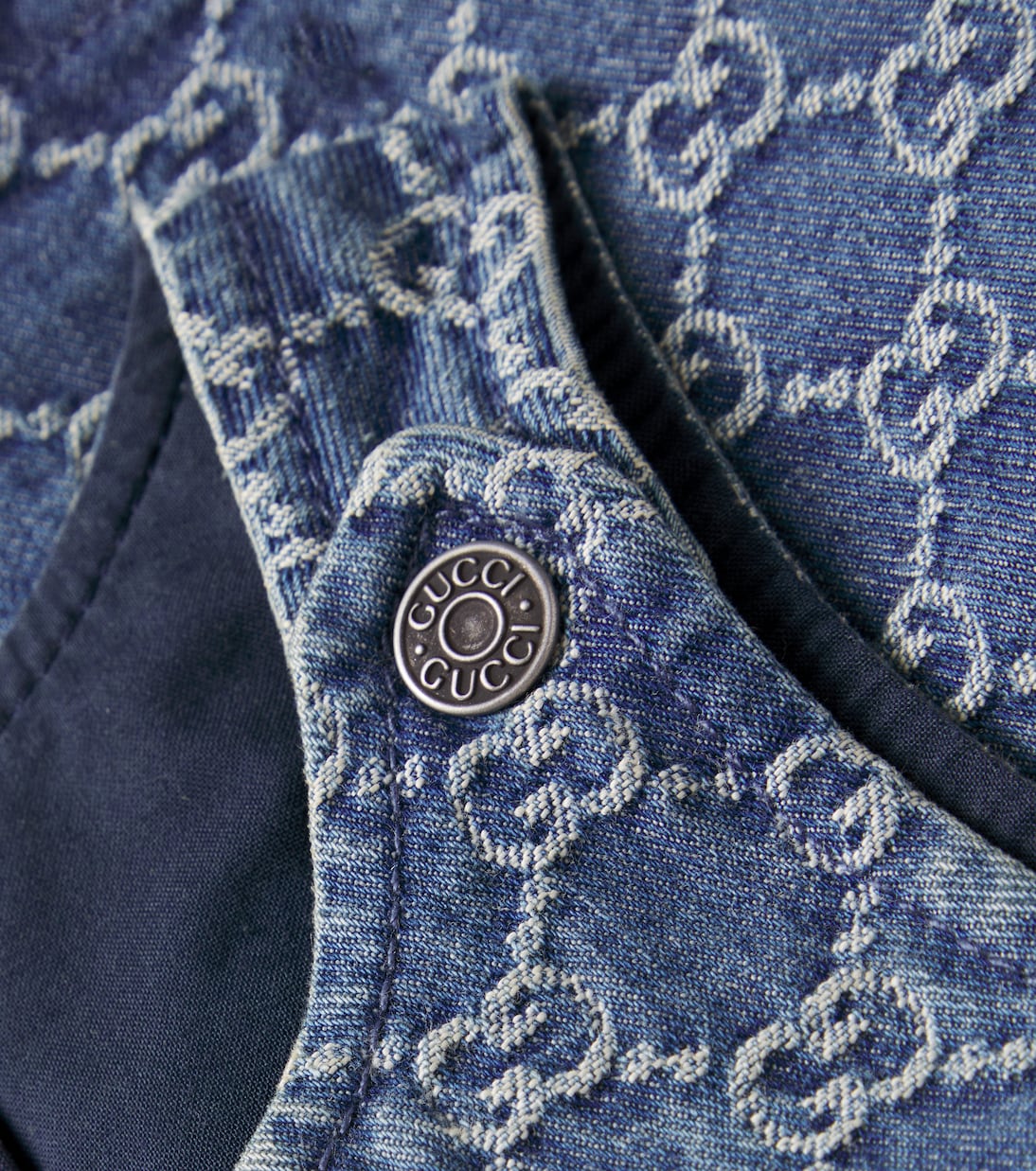 Bebé - vestido de denim con GG en jacquard | Gucci Kids