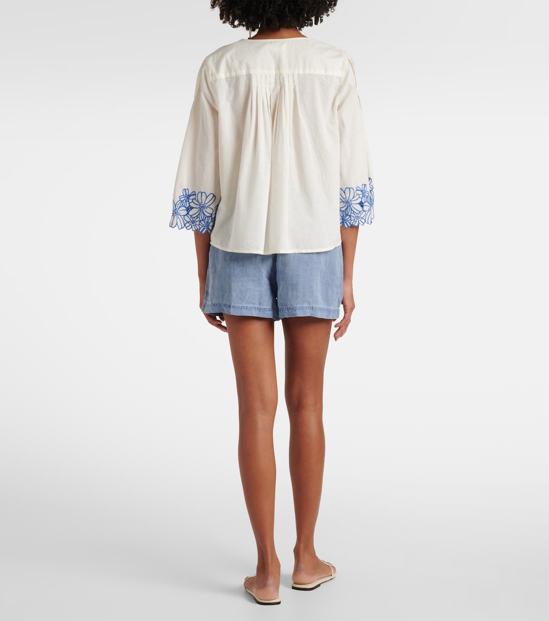 Bestickte Bluse Blake aus Baumwolle | Velvet