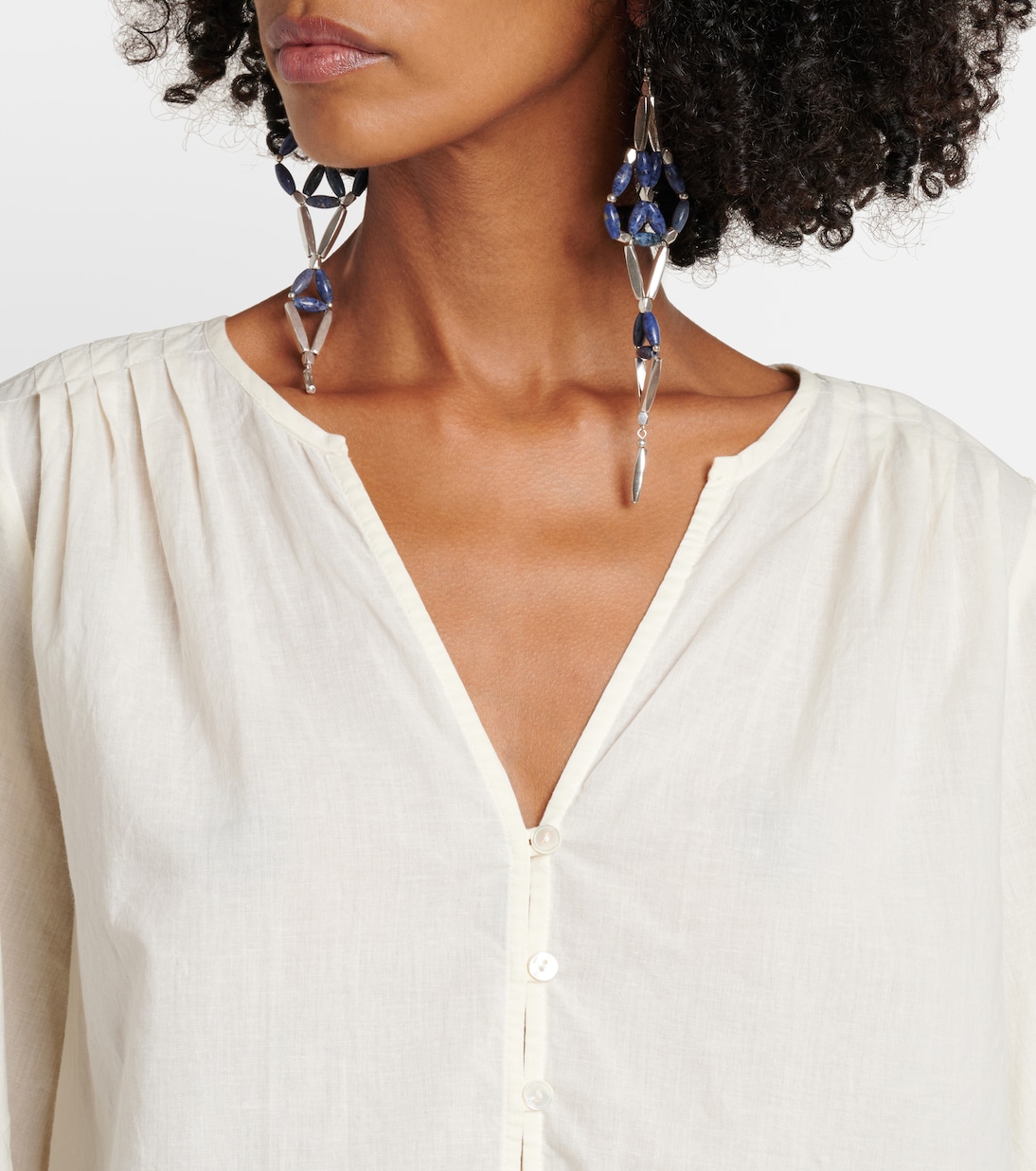 Bestickte Bluse Blake aus Baumwolle | Velvet