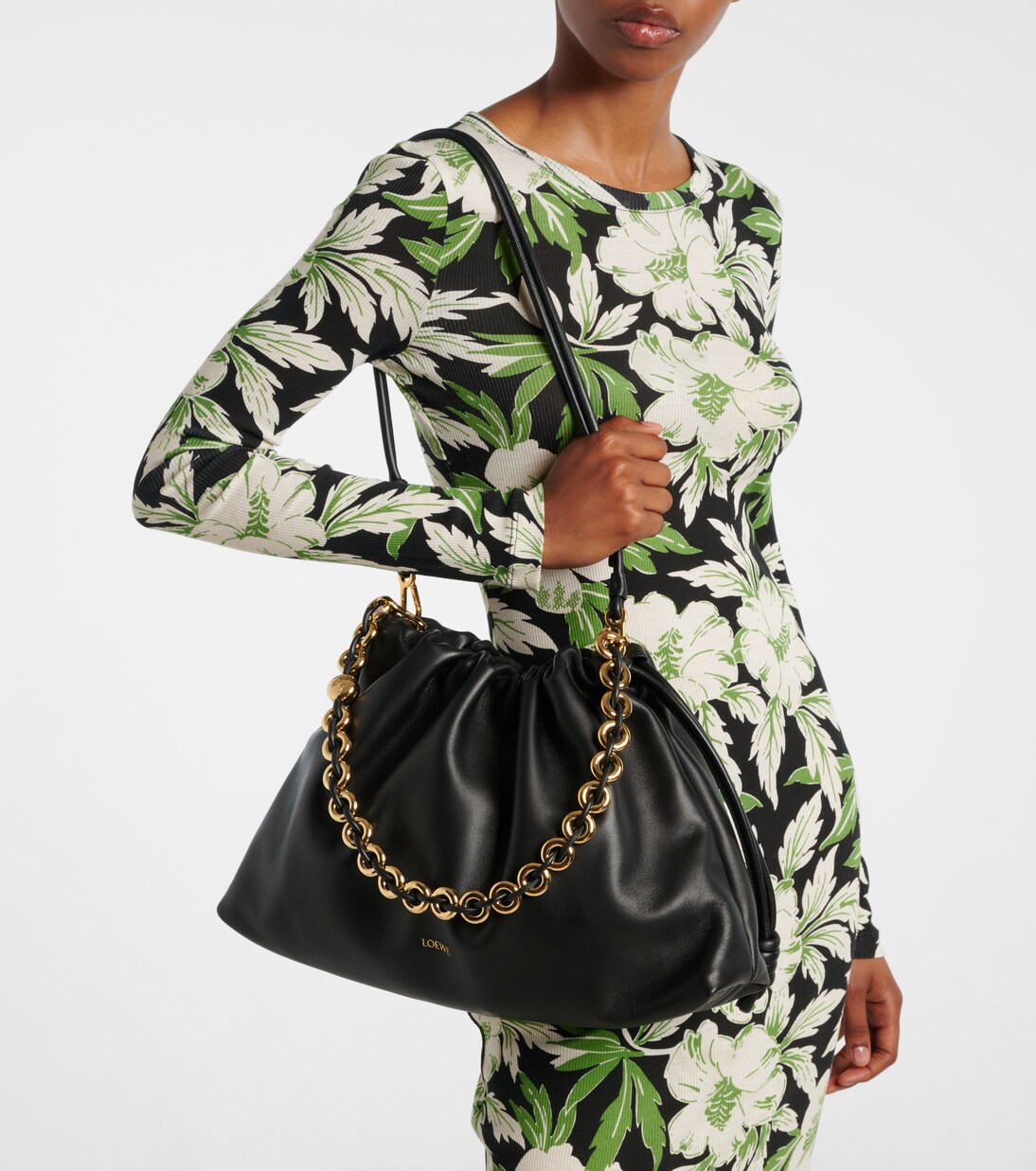 Schultertasche Flamenco Large aus Leder | Loewe