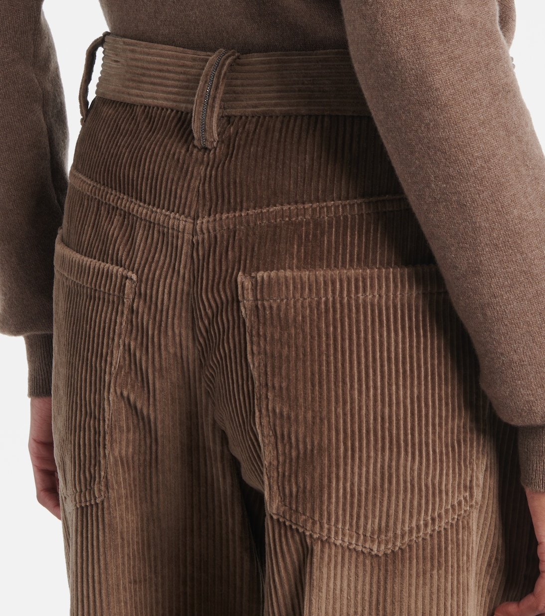 Pantalones anchos Monili de pana | Brunello Cucinelli