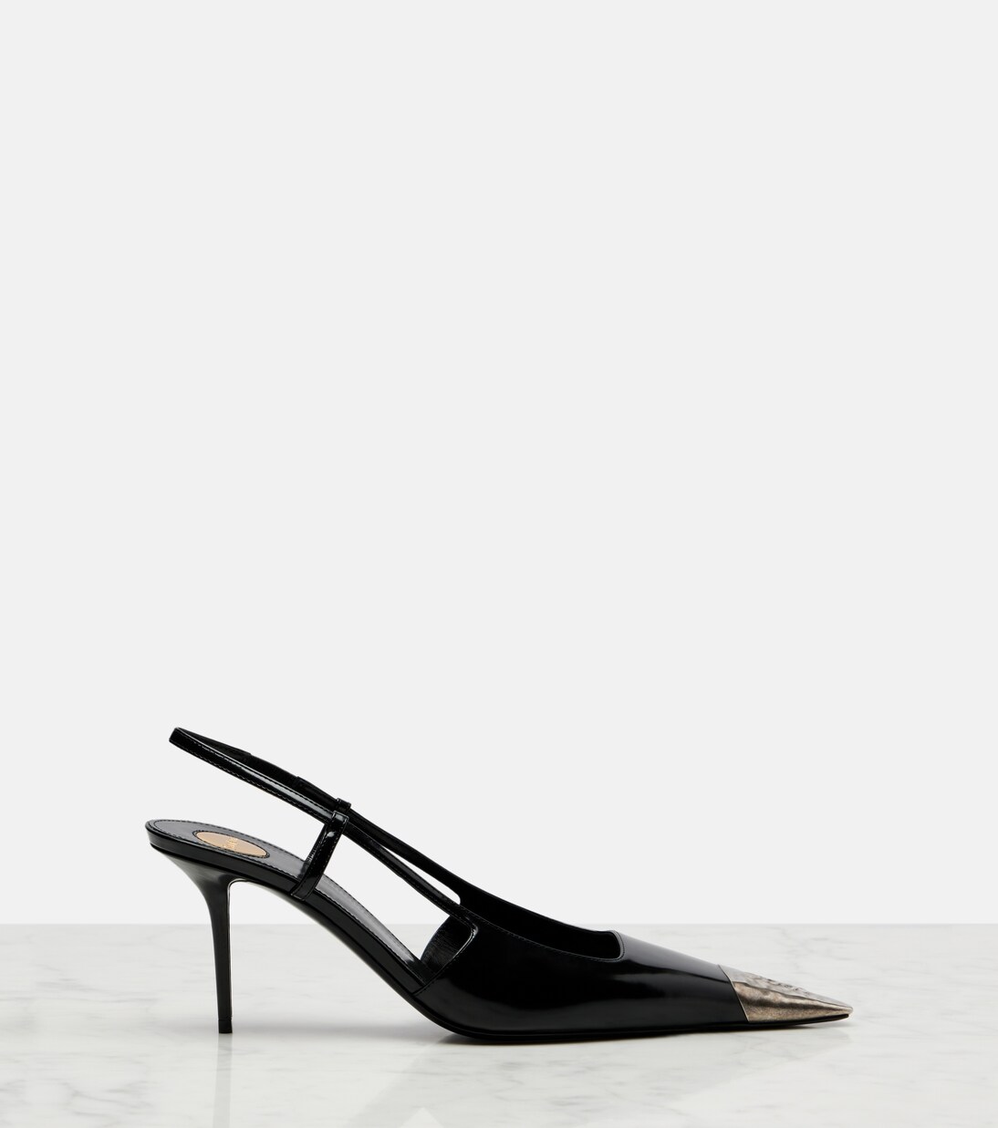 Jeanne 75 leather slingback pumps | Saint Laurent