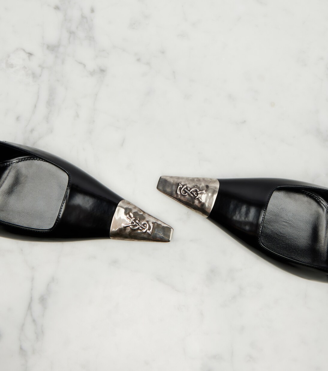 Jeanne 75 leather slingback pumps | Saint Laurent