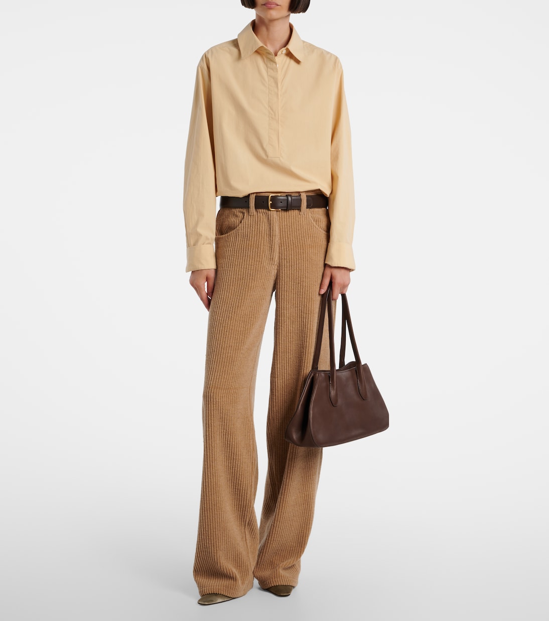 Alger Medium leather shoulder bag | The Row