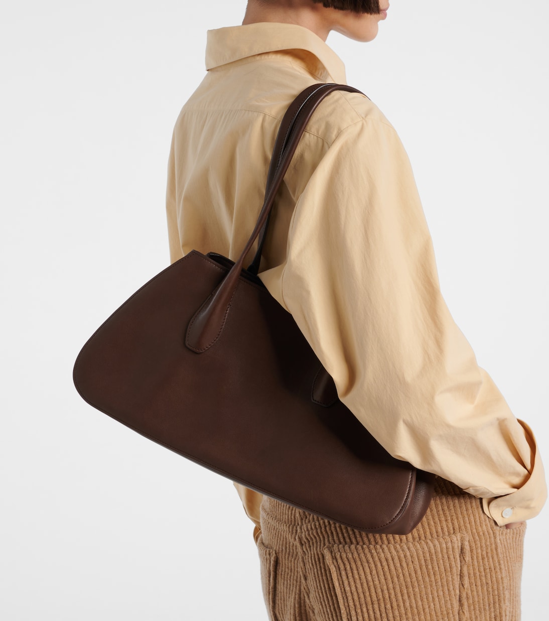 Alger Medium leather shoulder bag | The Row