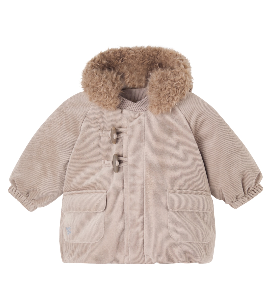 Baby Billo hooded corduroy jacket | Wheat