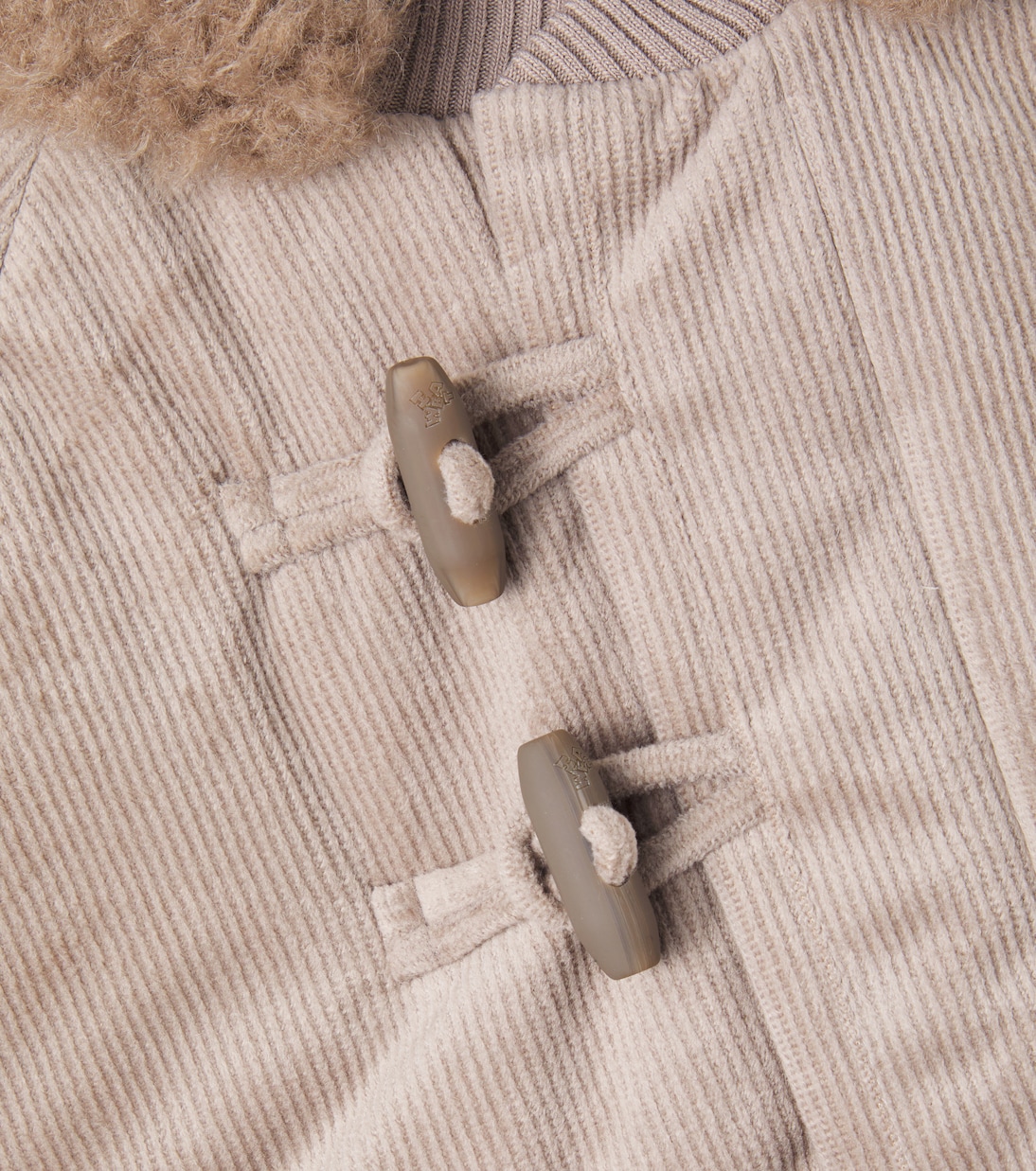 Baby Billo hooded corduroy jacket | Wheat