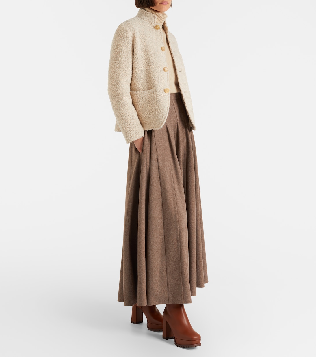 Ankle Boots 70 aus Leder mit Shearling | Gianvito Rossi