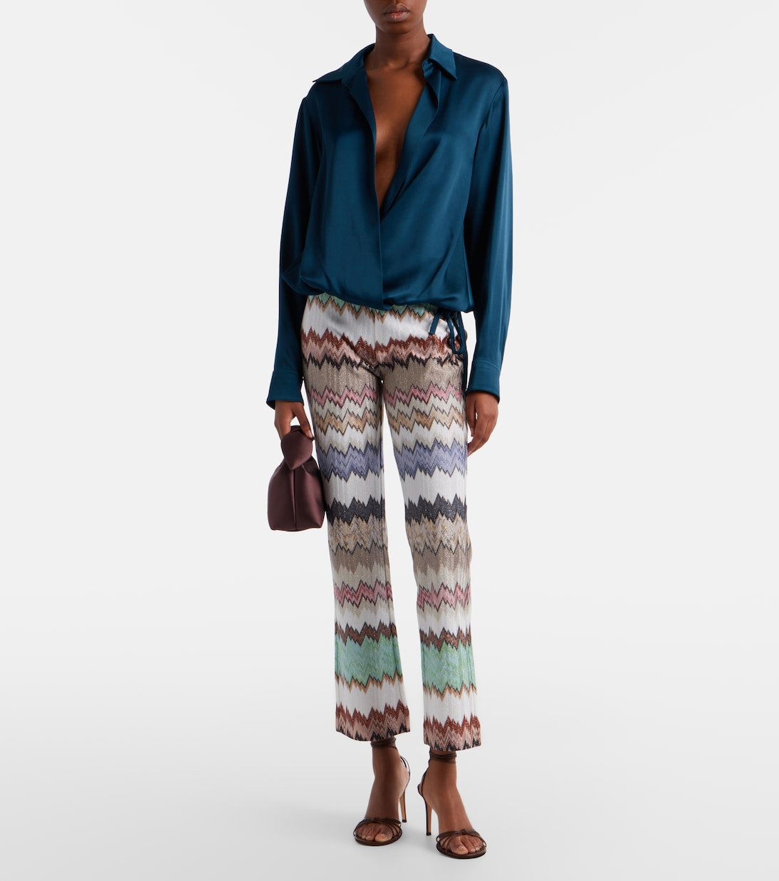 Gerade Cropped-Hose aus Häkelstrick | Missoni