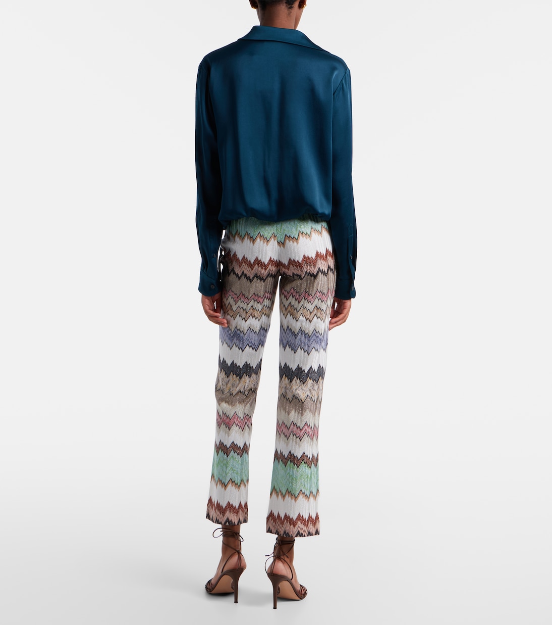 Gerade Cropped-Hose aus Häkelstrick | Missoni