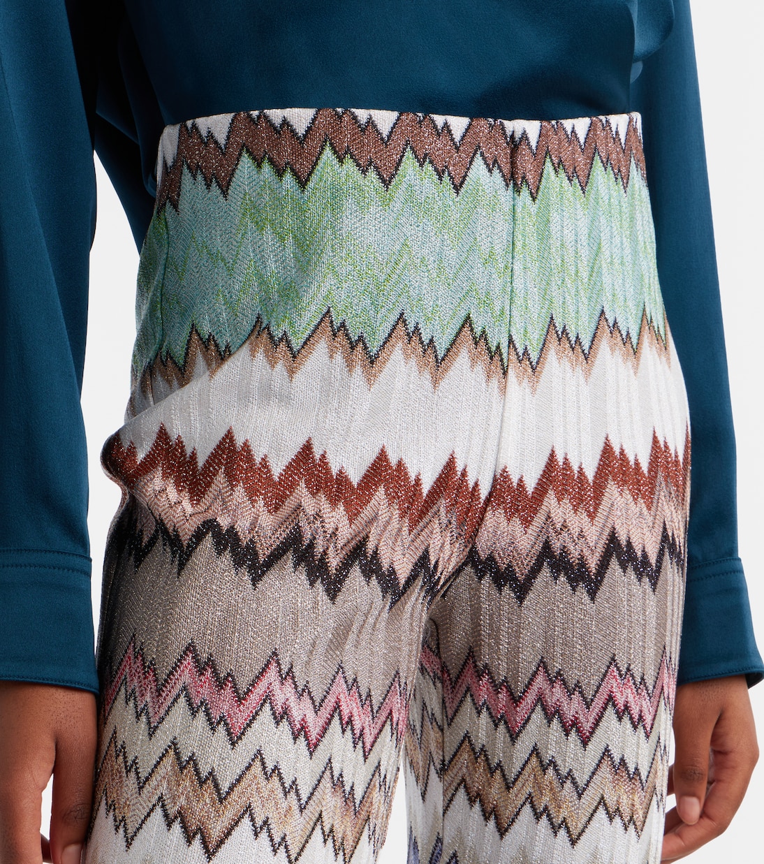 Gerade Cropped-Hose aus Häkelstrick | Missoni