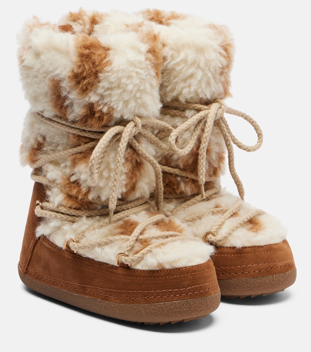 Teddy High suede and teddy snow boots | Inuikii