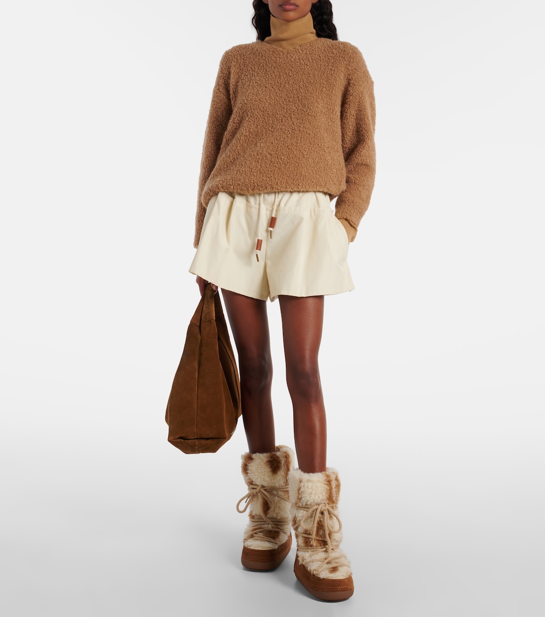 Teddy High suede and teddy snow boots | Inuikii