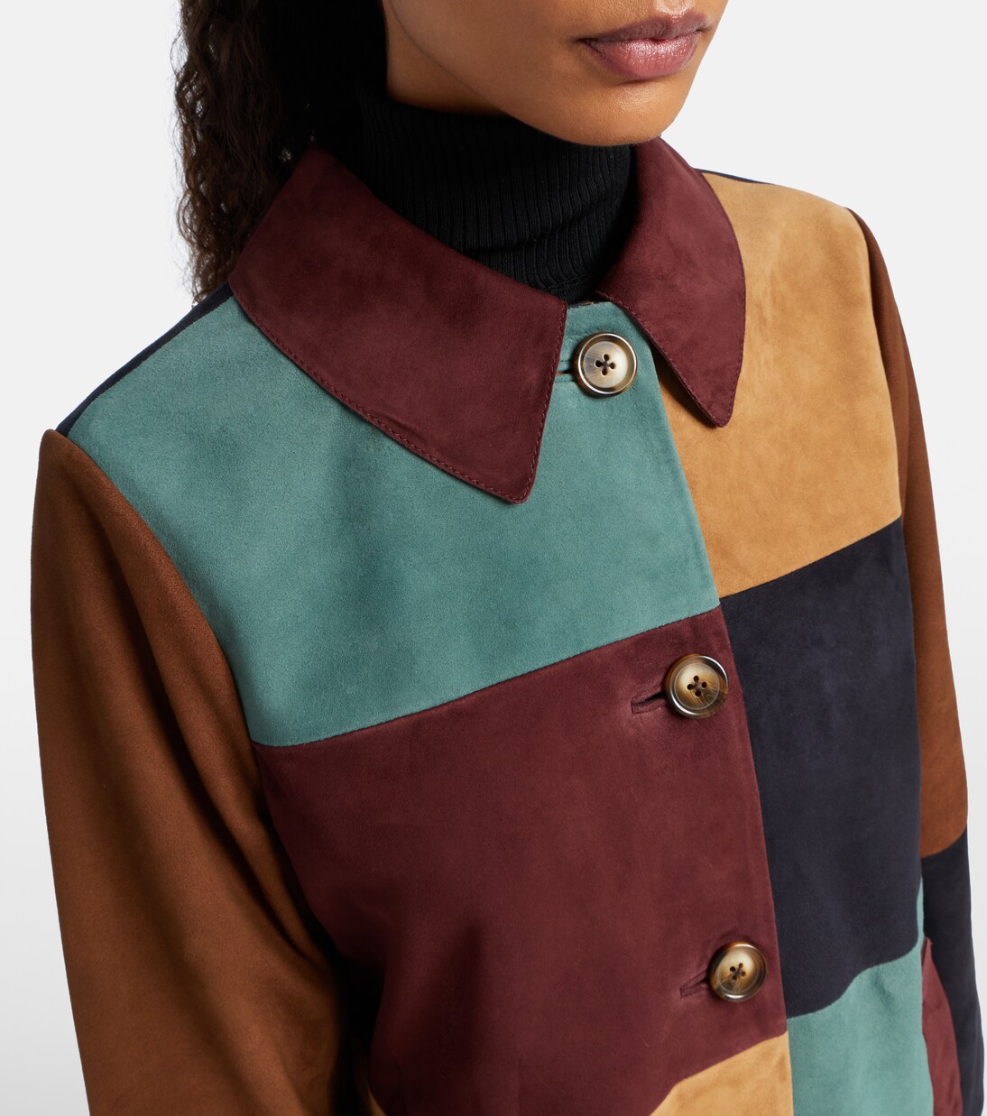 Abrigo de ante con patchwork | Rixo